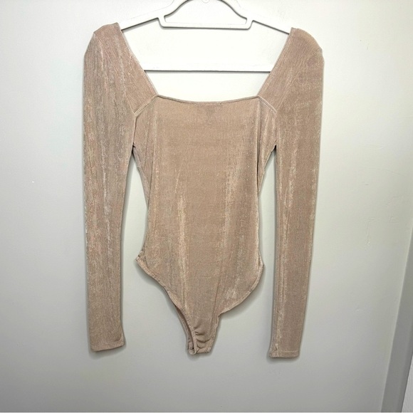 Corset Style Bodysuit  Tan Size Small - Picture 3 of 5